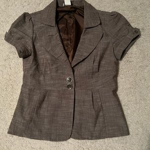 Small Vintage Tan/Light Brown short blazer